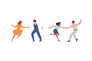 Couples dancing lindy hop, swing set, a Person Illustration by Good Studio (Thumbnail 3 of 5)