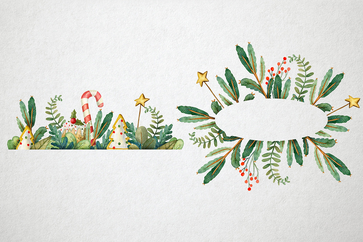 Sweet Christmas watercolor set, a Food Illustration by annasokol_ (Photo 9 of 14)