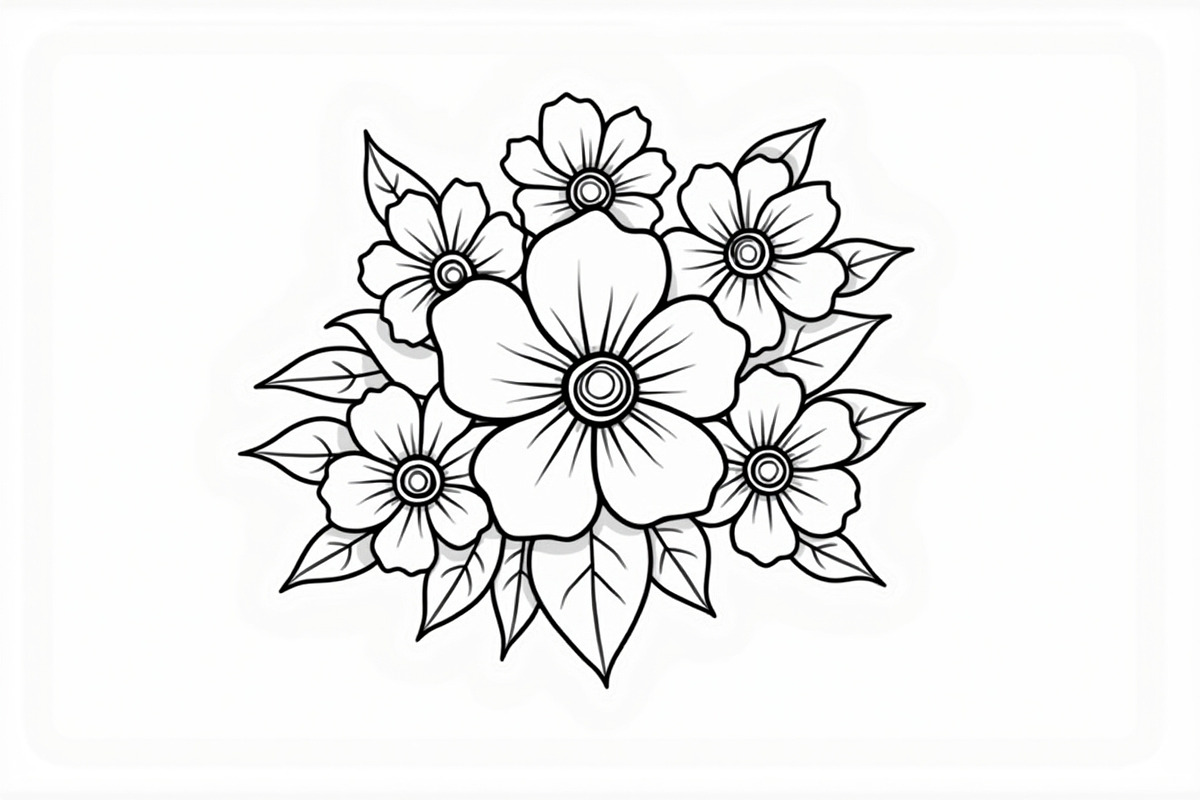 Floral Coloring Book for Adults, an Illustration by Designs_River (Photo 4 of 9)