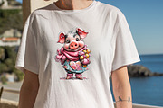 Quirky Valentine Pig Clipart, an Illustration by SVGArt (Thumbnail 3 of 8)