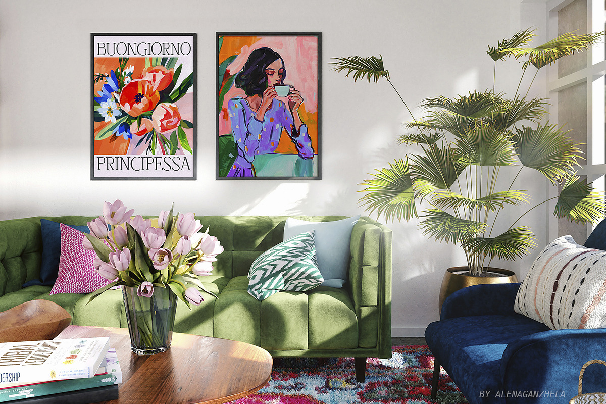 MODERN WALL ART GALLERY mixed prints, a Background Graphic by alenaganzhela (Photo 3 of 11)