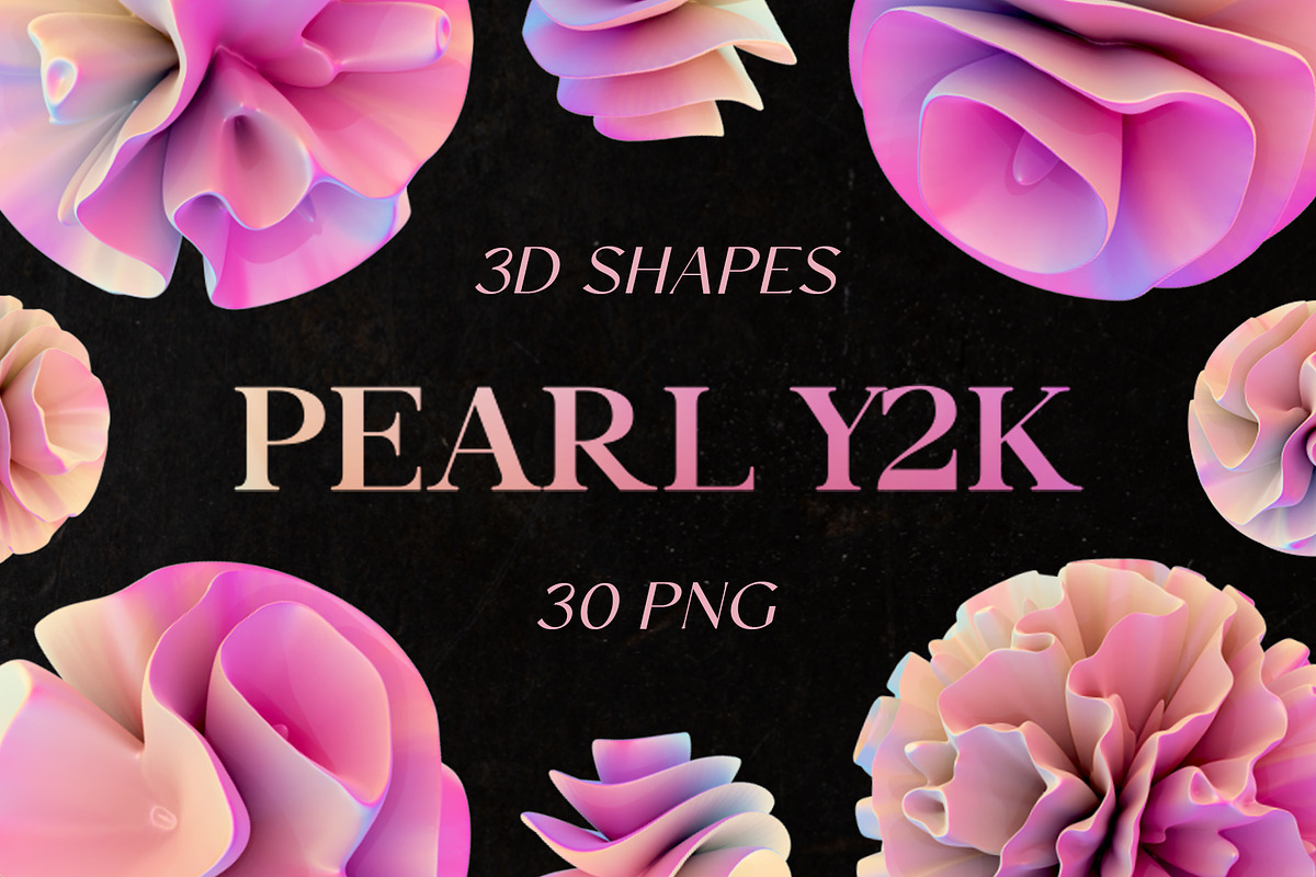 Pearl Y2K Abstract 3D PNG Shapes, an Object Graphic by stasylionet (Photo 1 of 10)