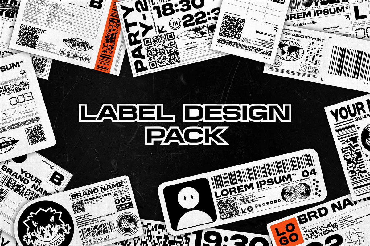 BRUTALISM LABEL DESIGN PACK, an Object Graphic by BonkiStudio (Photo 1 of 2)