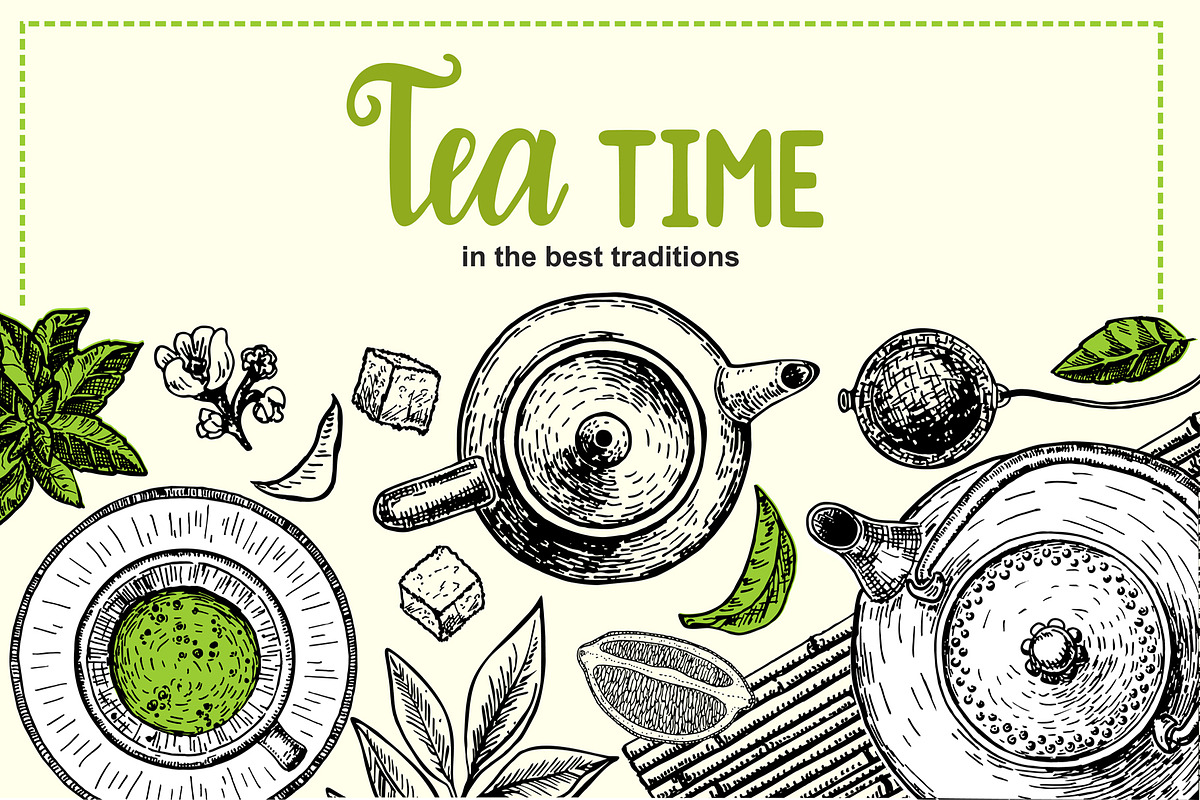 Tea Sketch Collection, an Object Graphic by Live line (Photo 6 of 10)