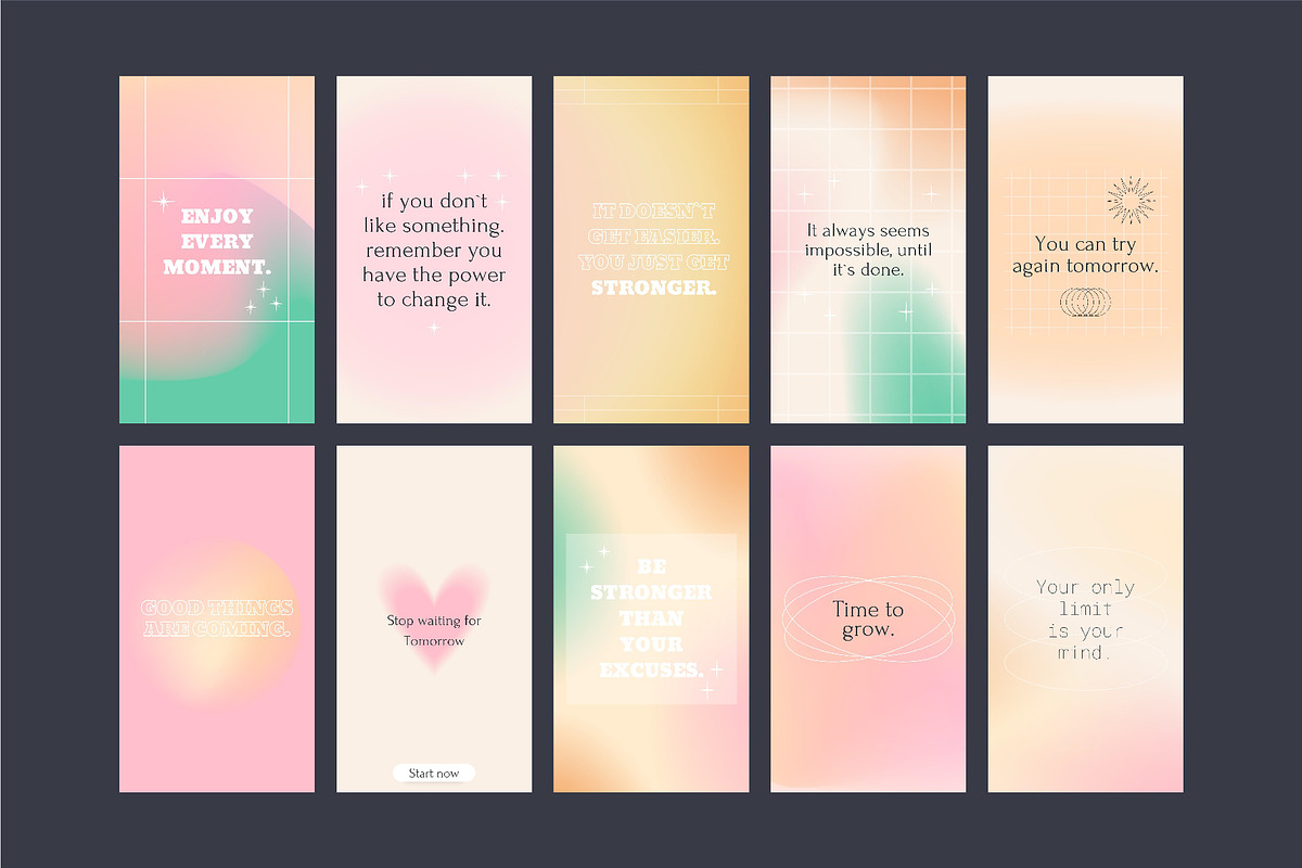 Canva Instagram Gradient Quotes, a Social Media Template by AnnArt (Photo 5 of 10)
