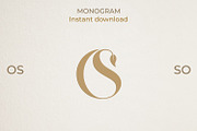 OS SO Wedding Monogram Logo, a Branding & Logo Template by LogoAV (Thumbnail 1 of 6)