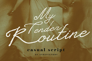 My Tender Routine Handwritten Script, a Script Font by Struvictory.art