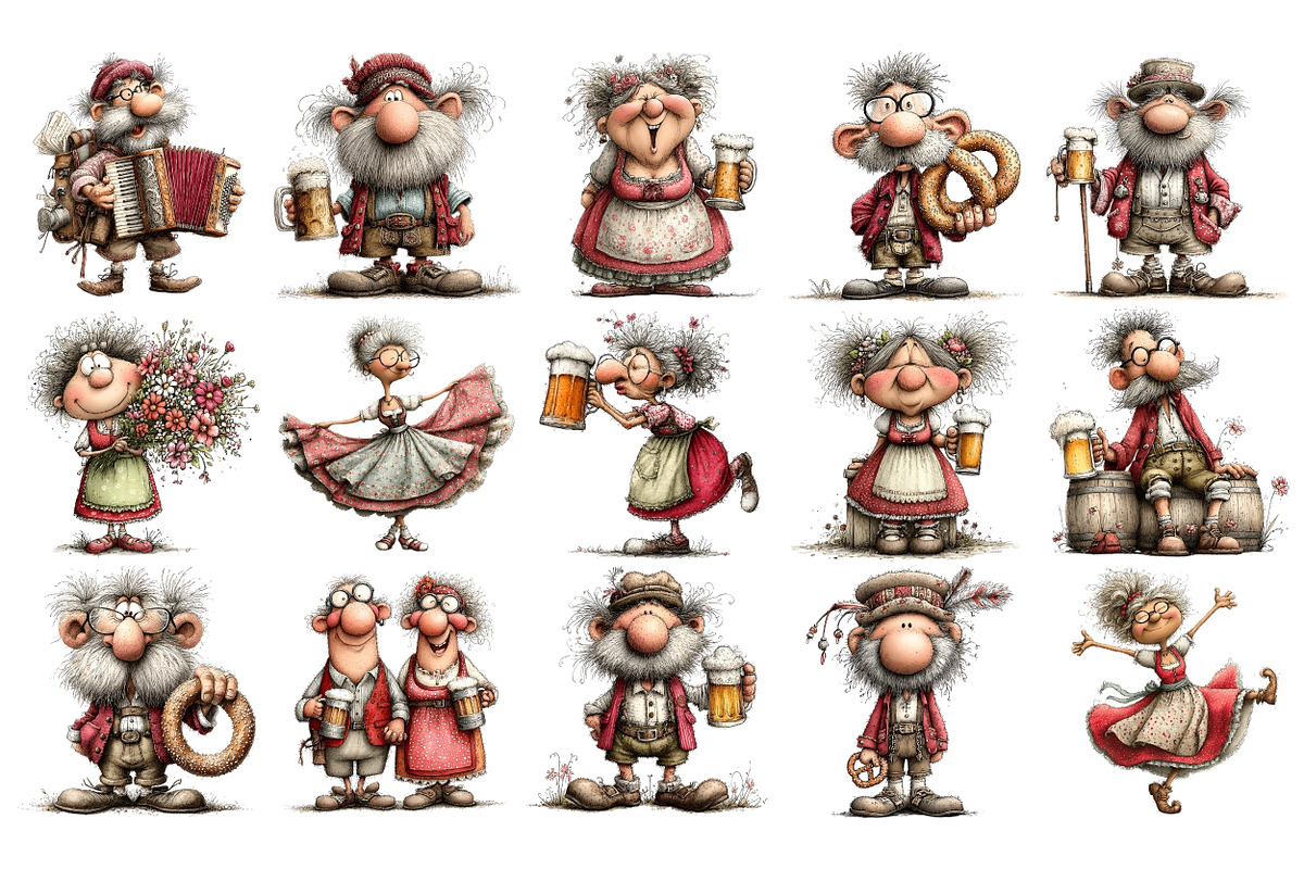 Oktoberfest Seniors PNG Clipart, a Seasonal Illustration by Nicolle's Colorful Art (Photo 4 of 5)