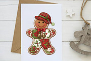 Christmas Patchwork Gingerbread Man, an Illustration by Dream Creation (Thumbnail 2 of 5)