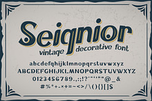 Seignior - vintage font