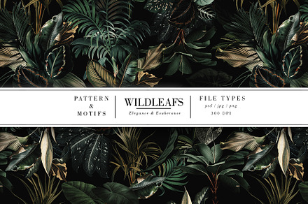 Wild Leafs (Foliage Pattern), a Wallpaper Graphic by Luiz da Rolt