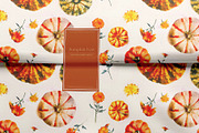 Pumpkin Fest Watercolor Pattern, a Pattern Graphic by MouseGrey (Thumbnail 9 of 10)