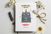 Cat and Animals Funny Birthday PNG, a Graphic by GlitterCraft (Thumbnail 75 of 101)