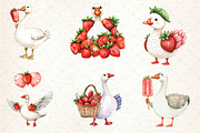 Strawberry Goose Clipart, an Illustration by Dream Creation (Thumbnail 3 of 5)