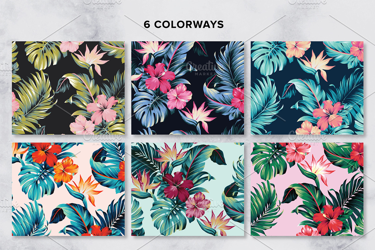 Tropicana, Tropical Print Patterns, a Pattern Graphic by ASTUDIO (Photo 4 of 10)