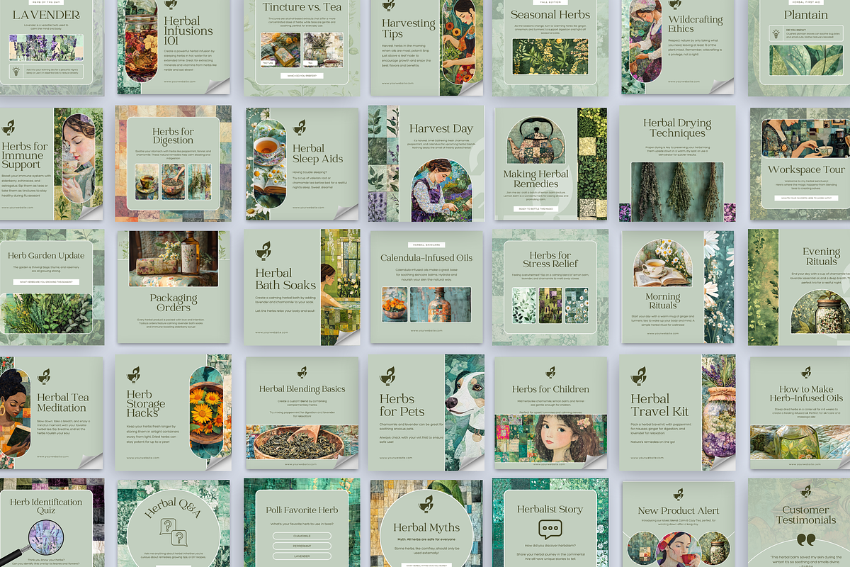 HERBAL MEDICINE SOCIAL MEDIA POSTS, a Social Media Template by Daring Digies (Photo 3 of 9)