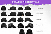 Headwear Mockup Essentials, a Hoody Mockup by Pixel Sauce™ (Thumbnail 3 of 6)