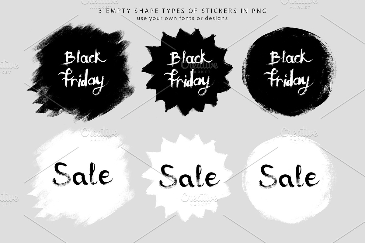Gouache Black Friday & Sale Designs, an Illustration by ⚞ Kind Illustration ⚟ (Photo 5 of 8)