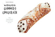 Itralian Cannoli Watercolor, a Food Illustration by Kolorata Art (Thumbnail 1 of 3)