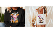 Watercolor Valentine Haighland cow, an Illustration by Designworld (Thumbnail 3 of 6)