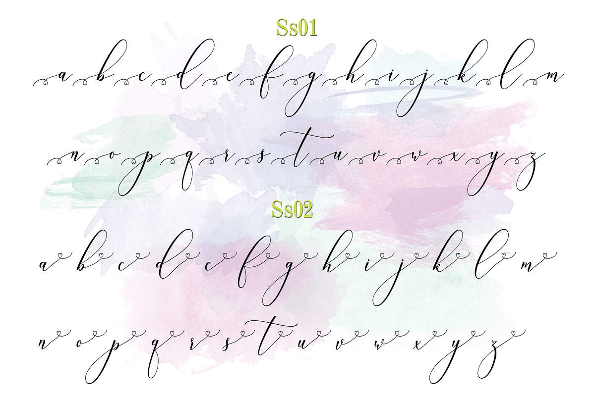 Mellanie Script font preview 8