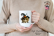 Witch Cat Clipart PNG Bundle, an Illustration by Clipart Bloom (Thumbnail 14 of 14)