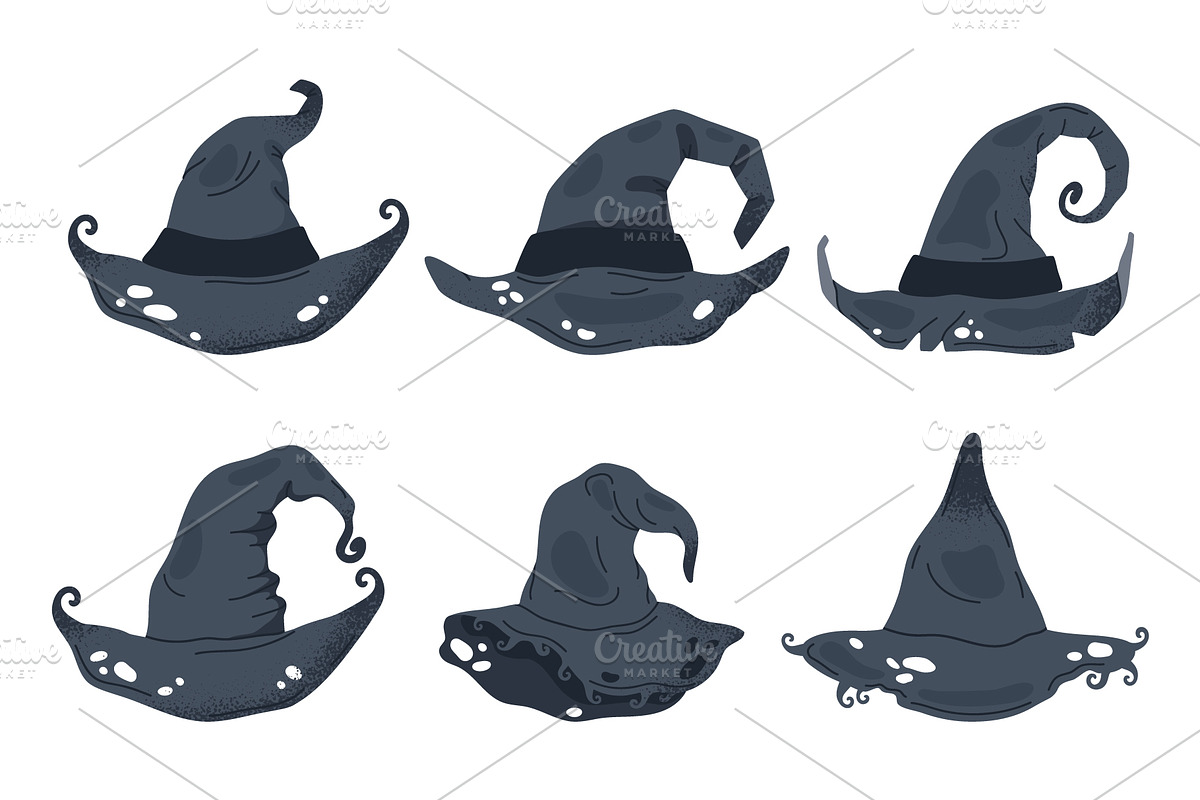 Witches Halloween hats, a Seasonal Illustration by Torontotokio (Photo 4 of 5)
