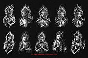 10 Bundle Dark Art Buddha Burning, an Illustration by Morspective (Thumbnail 6 of 7)