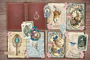 Alice In Wonderland Scrapbook Kit