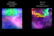 Aurora Space Backgrounds Set 2, a Background Graphic by Sapphire X Designs (Thumbnail 2 of 3)