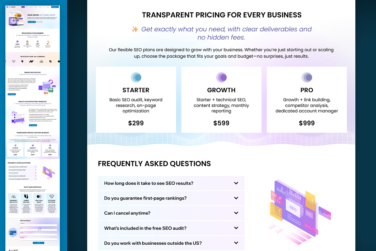 Seo Agency Wix Studio Website preview 6