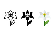 Blooming Flower Vector Icon Graphic, a Solid Icon by Artonix (Thumbnail 2 of 2)
