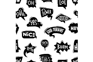 Speech Bubble Graffiti Seamless