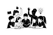 Classroom Study Silhouette Icons, an Object Graphic by yasushie (Thumbnail 8 of 9)