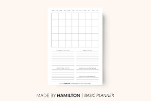 Monthly Basic Printable Planner 