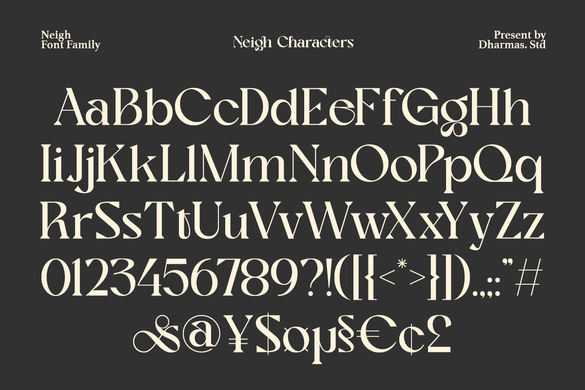 Neigh - 5 Modern Family, a Serif Font by Dharmas Foundry