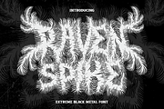Raven Spike Extreme Black Metal Font, a Blackletter Font by PutraCetol Studio (Thumbnail 1 of 5)