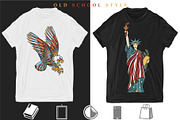 USA old school tattoo, a Background Graphic by intueri (Thumbnail 8 of 8)
