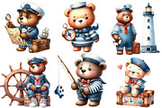 Bear Sailor Clipart, Nautical Clipar, an Illustration by Designworld (Thumbnail 6 of 7)