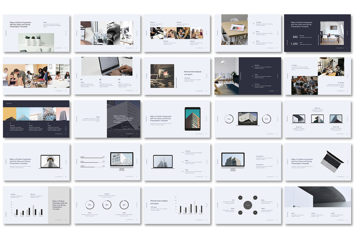 Classy Busines & Minimal Powerpoint, a Presentation Template by Fortyone