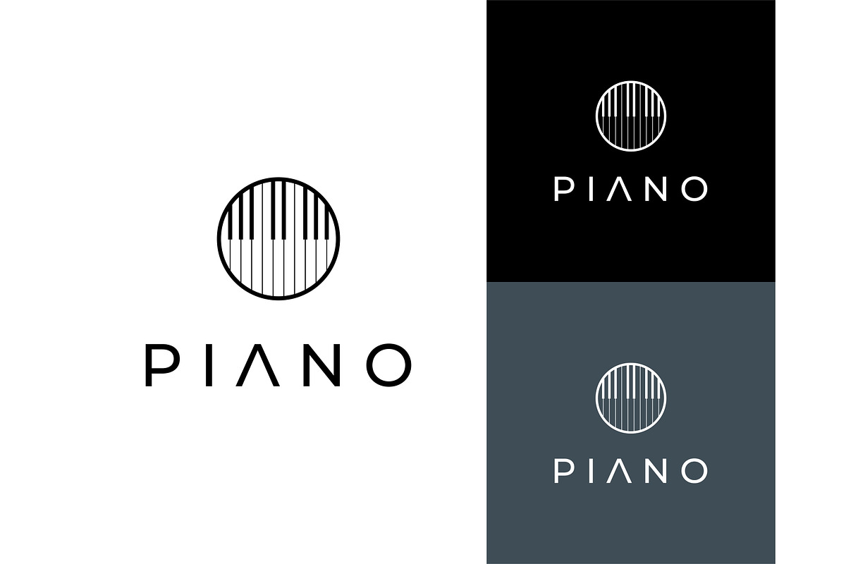 Piano Keyboard Circle Logo, a Branding & Logo Template by ika trisiana (Photo 2 of 2)