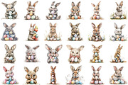 Whimsical Bunny Easter Clipart, an Illustration by Sublimation Artist (Thumbnail 2 of 7)
