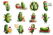 Christmas Pickles Clipart, an Illustration by Dream Creation (Thumbnail 4 of 6)