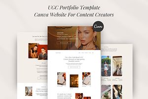UGC Portfolio Canva Website Template, a Landing Page Template by GlamWebDesigns