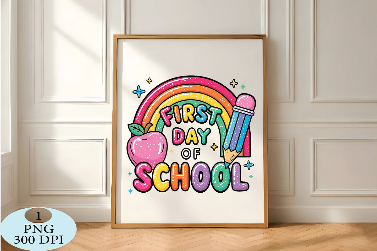 First Day Of School Png, a Seasonal Illustration by Daily.Designs (Photo 5 of 5)