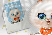 Student kitten read a book, an Animal Illustration by Azuzlikus (Thumbnail 2 of 3)