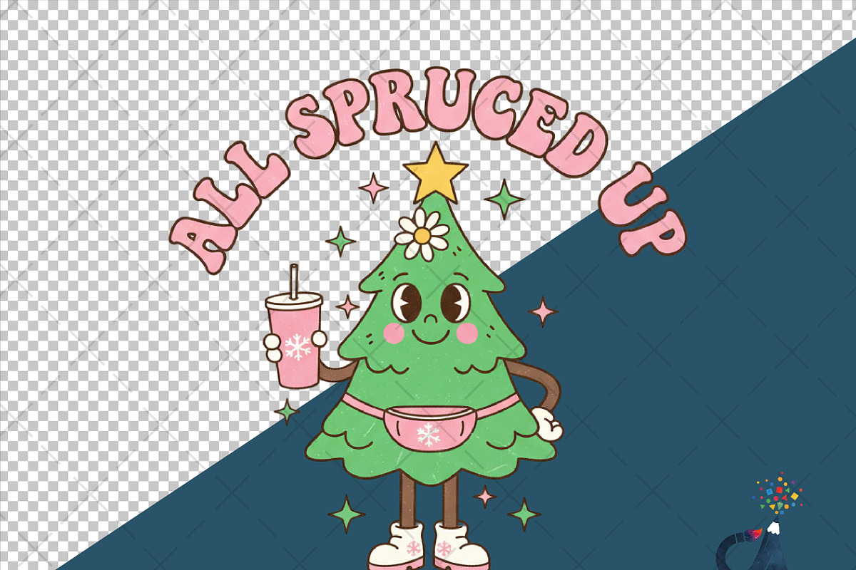 All Spruced Up Christmas Tree PNG, an Illustration by Creative Art (Photo 2 of 6)