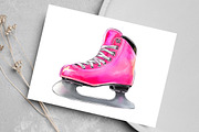 Watercolor Pink Christmas Clipart, an Illustration by Canvas Craft (Thumbnail 5 of 7)