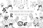 Hand-Drawn Cat Doodle Bundle, an Education Illustration by Anastasiya Klempach (Thumbnail 3 of 10)