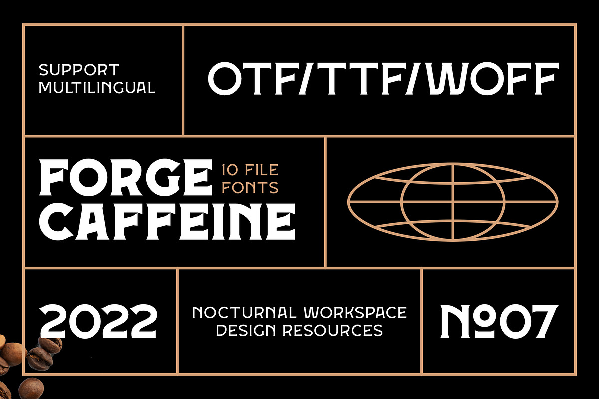 Forge Caffeine Fonts, a Serif Font by Nocturnal Workspace (Photo 2 of 9)